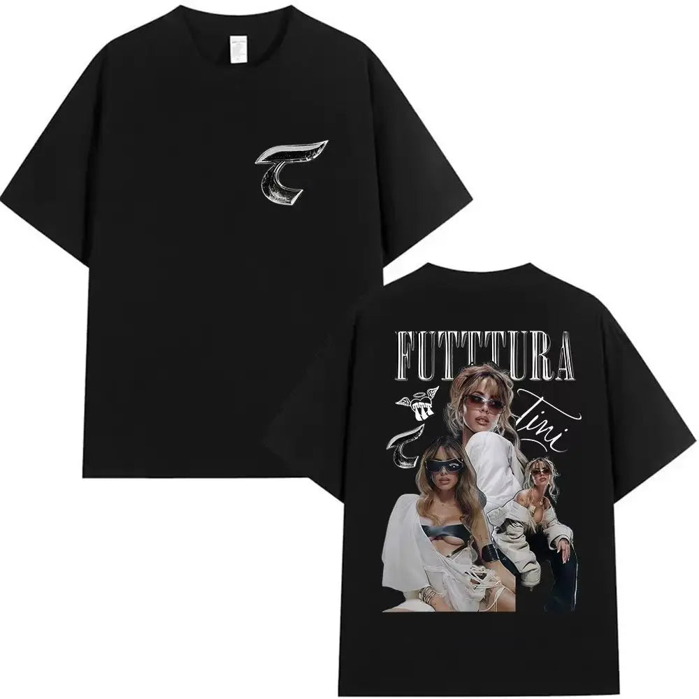 Hip Pop Tees Singer TINI STOESSEL Futtura Tour New Album Graphic T-shirts Fashion Harajuku Short Sleeve Cotton Casual Streetwear