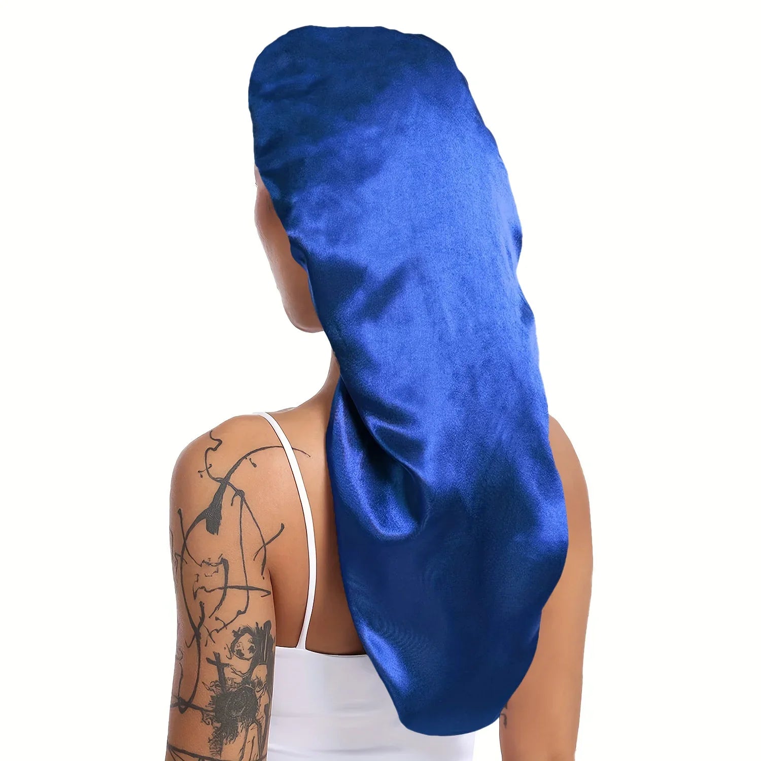 Extra Large Long Satin Sleep Bonnet