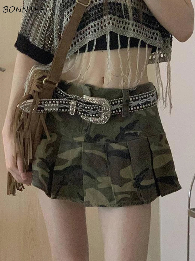 Camouflage A-Line Skirt