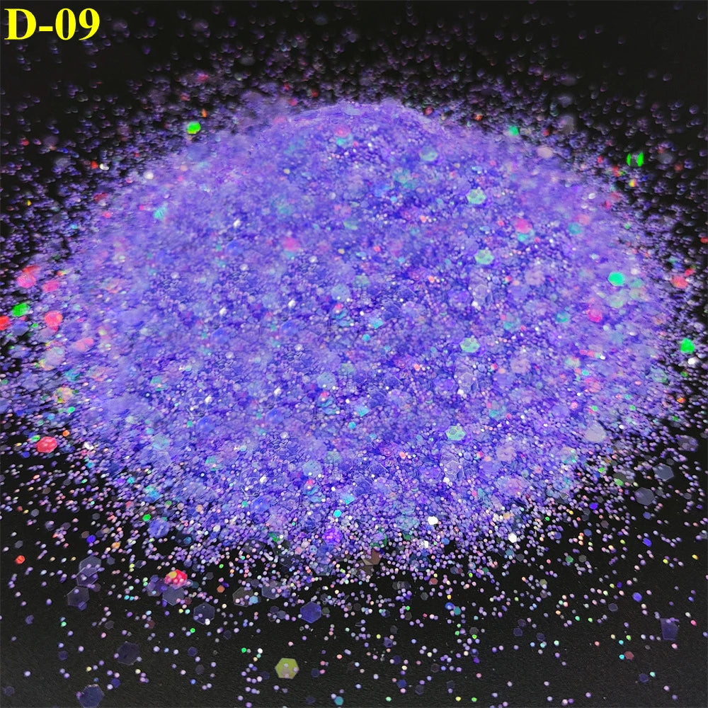 1KG Wholesale Mixed Size Holographic Nails Sequins Manicure Glitter Flakes Paillettes Nail Art Decorations Body/Face Glitter