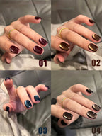 12ml 1-21pcs Brown Gold Cat Eye Gel Nail Polish