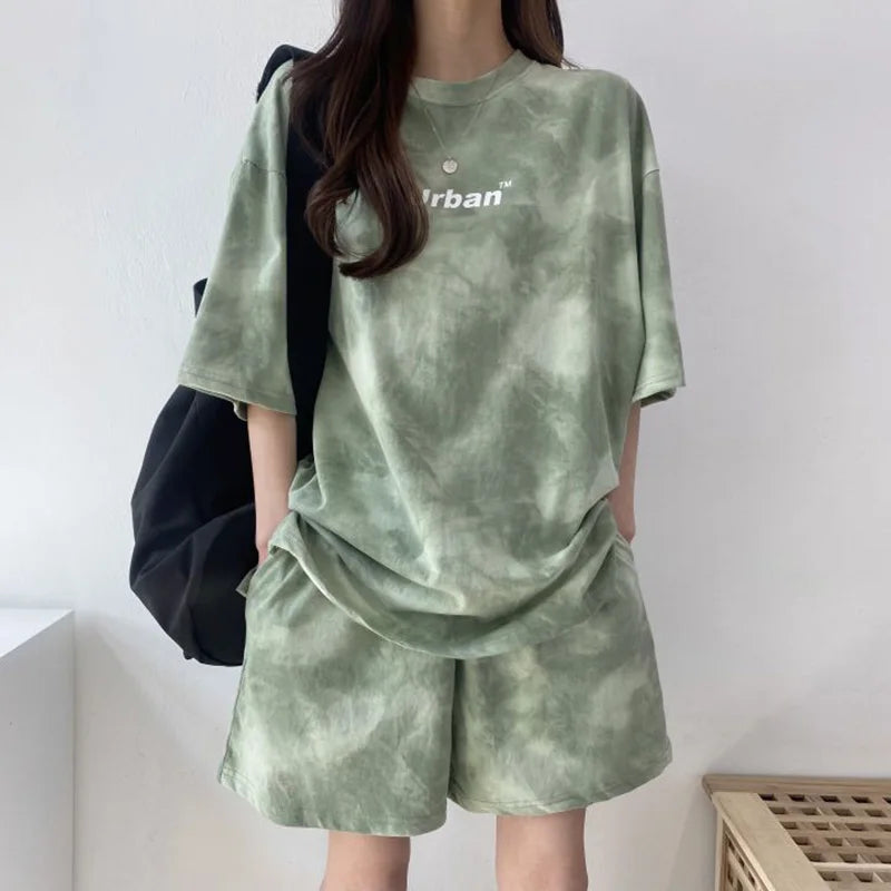 Tie Dye T-Shirt Shorts Set