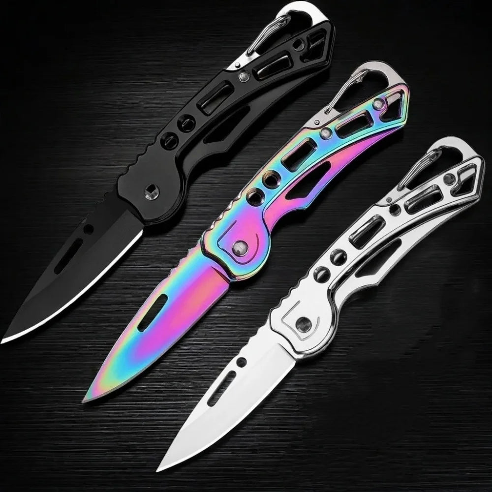 Folding Pocket Knife Stainless Steel Fishing Knife Portable Fruit Carrying Kitchen Tool Household Foldable Food Knife Hand Tools