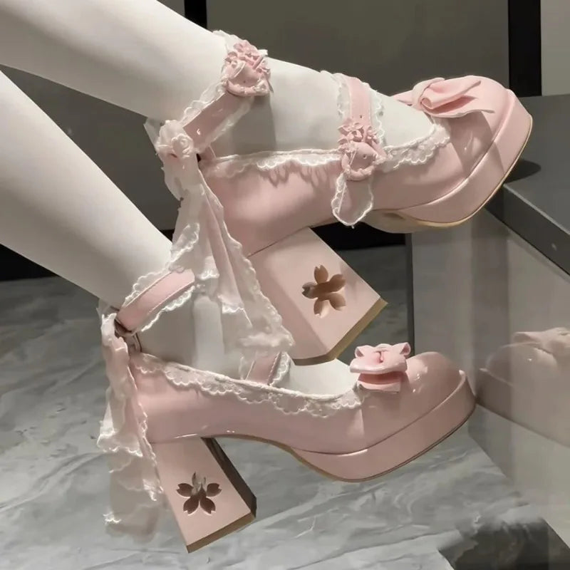 Butterfly Knot High Heels