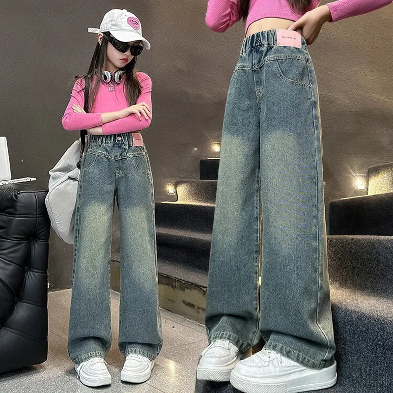 Five-Pointed Star Embroidered Jeans