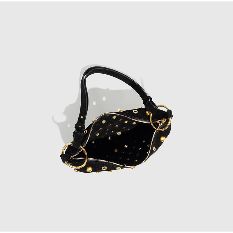 Rivet Crescent Bag Shoulder Bag
