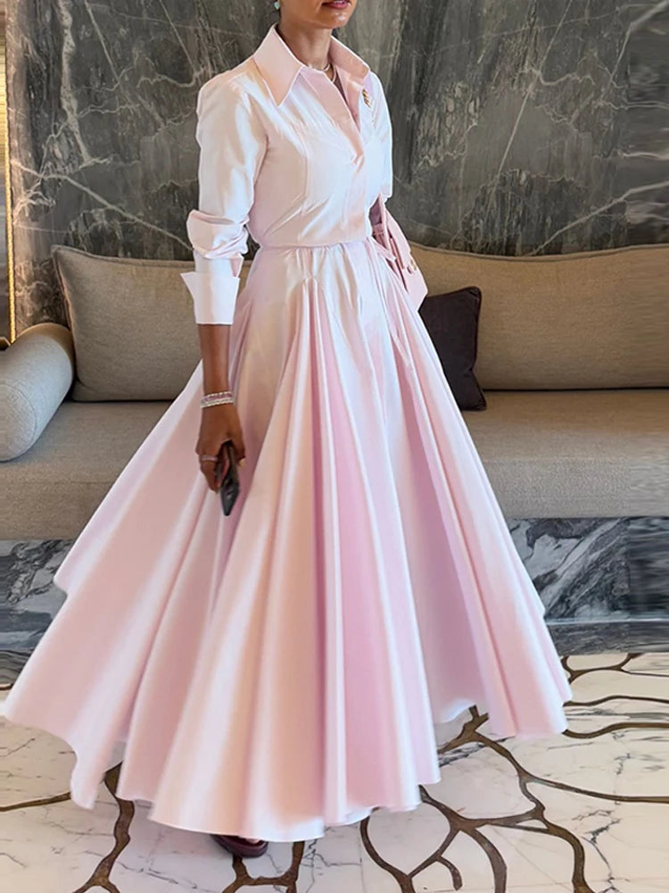 Solid Shirt Skirt Set