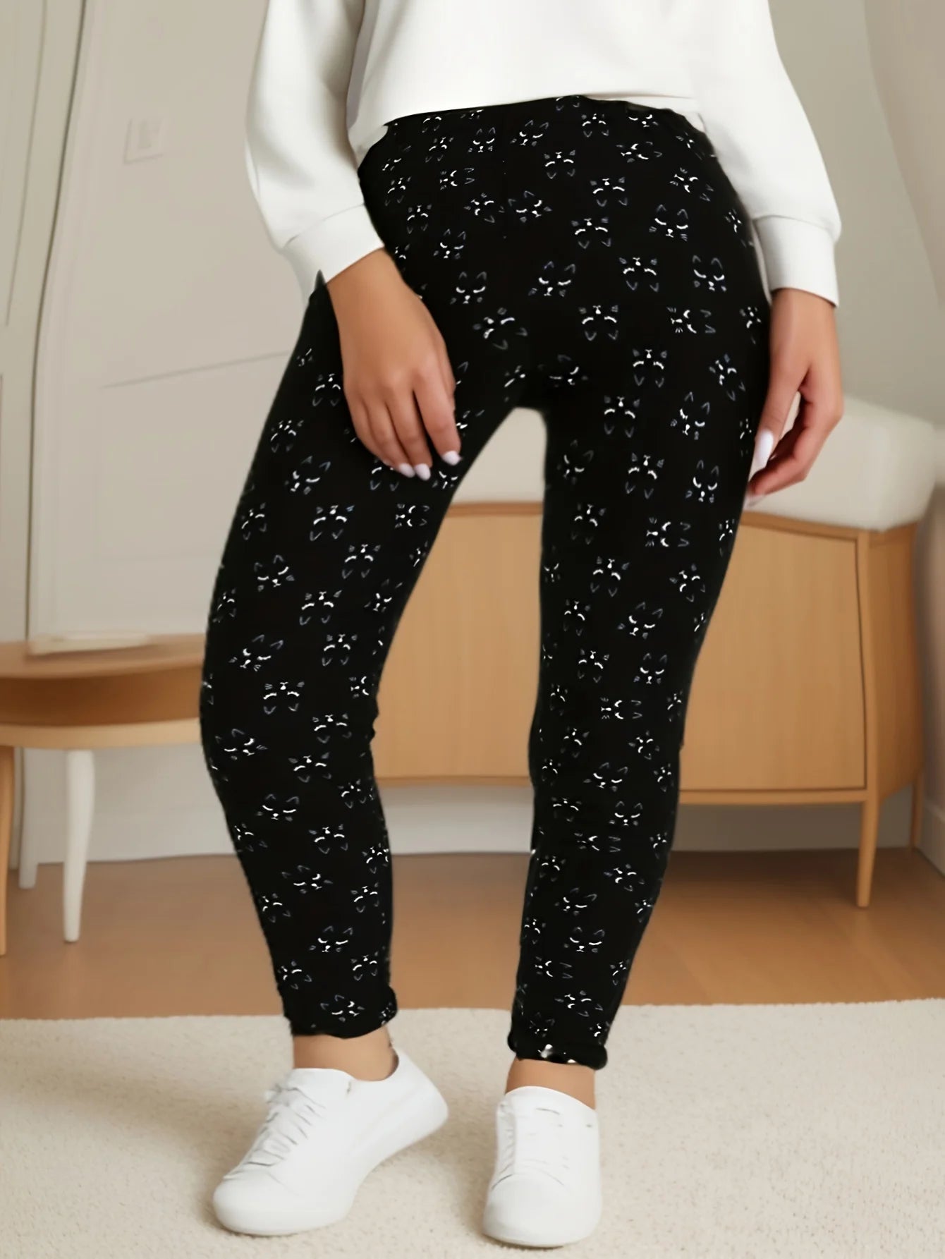 Black Cat Pattern Pants