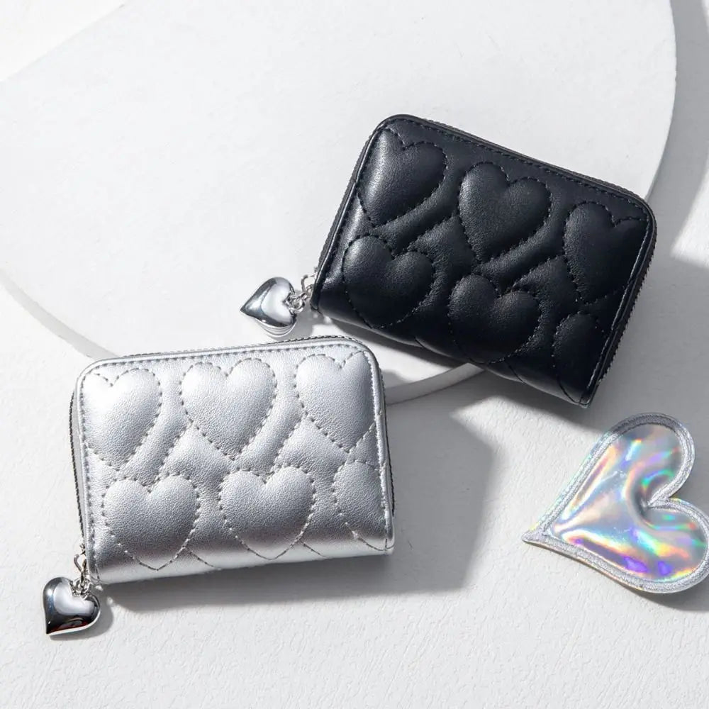 Embroidered Heart Wallet