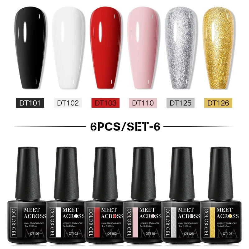 6Pcs Gel Nail Polish Set