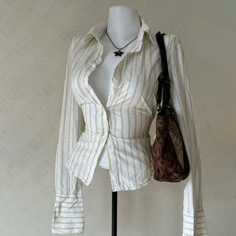 Letter Printed Long-Sleeved Shirt