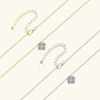 3mm Moissanite Clover Pendant Necklace