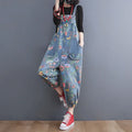 Floral Denim Overalls