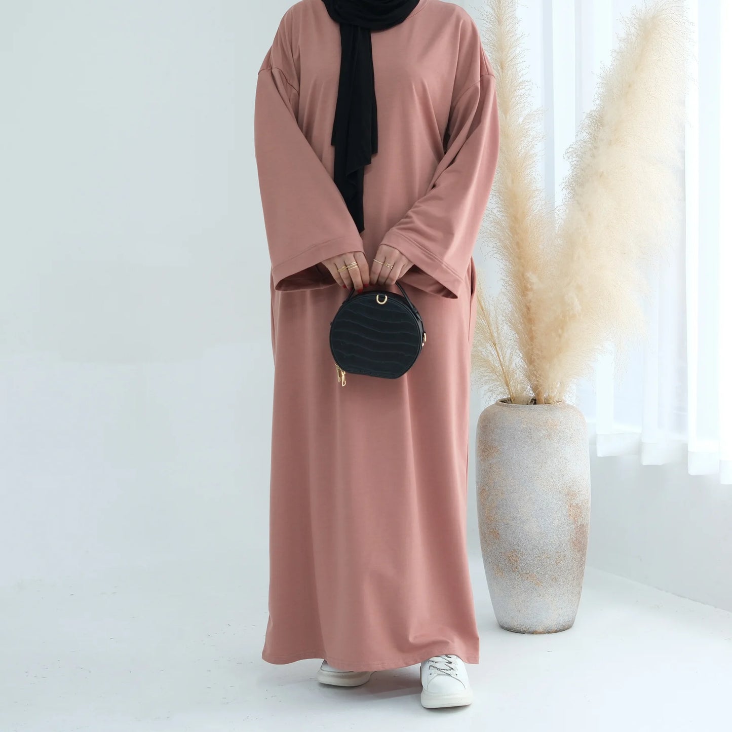 Solid Color Sweater Dress