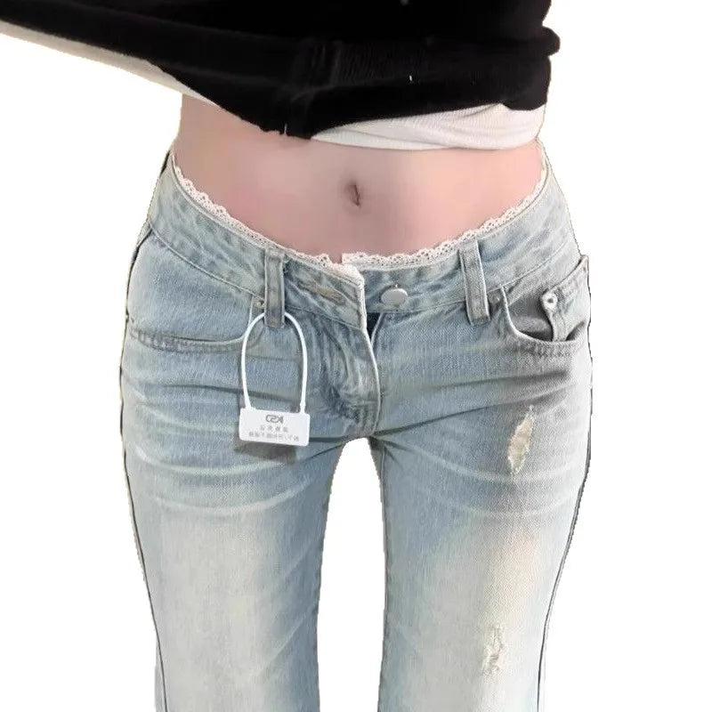 Low Waist Bell Bottom Jeans