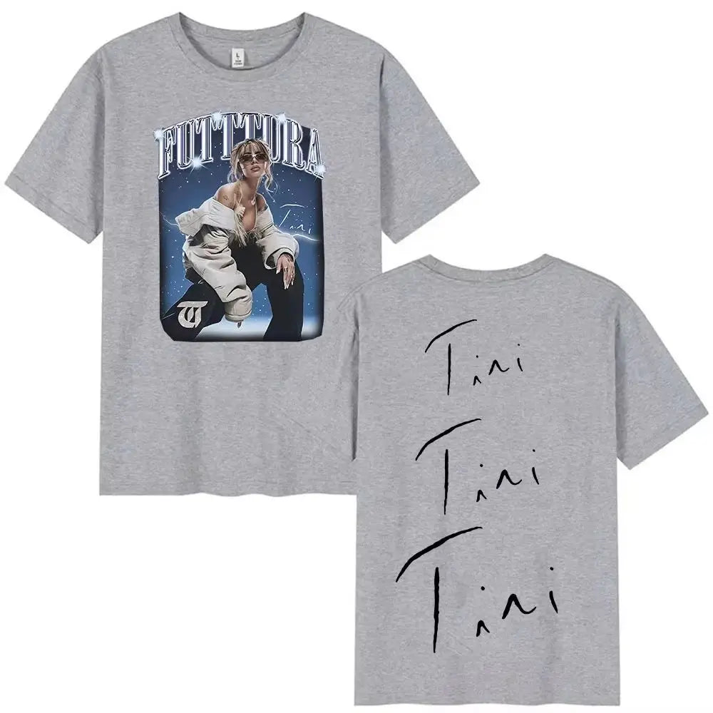 Hip Pop Tees Singer TINI STOESSEL Futtura Tour New Album Graphic T-shirts Fashion Harajuku Short Sleeve Cotton Casual Streetwear