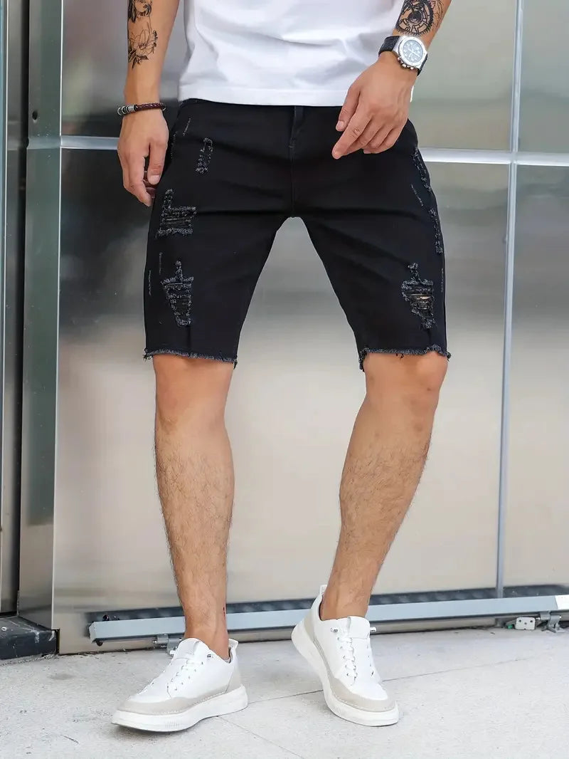 Distressed Jean Shorts
