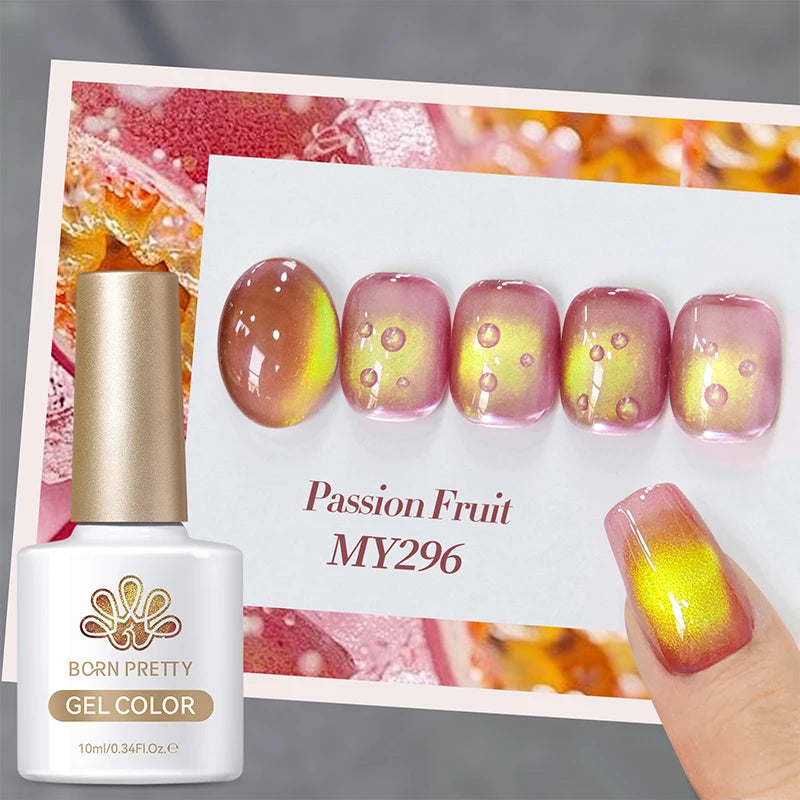 BORN PRETTY 10ml Water Light Cat Magnetic Gel Nail Polish Shining Super Sliver-light Holographics Soak Off UV Gel Varnish