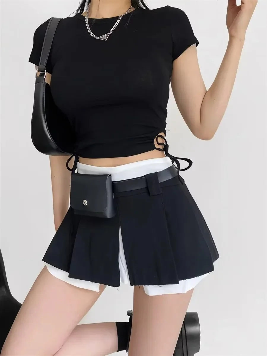 Low-Waist Mini Skirt