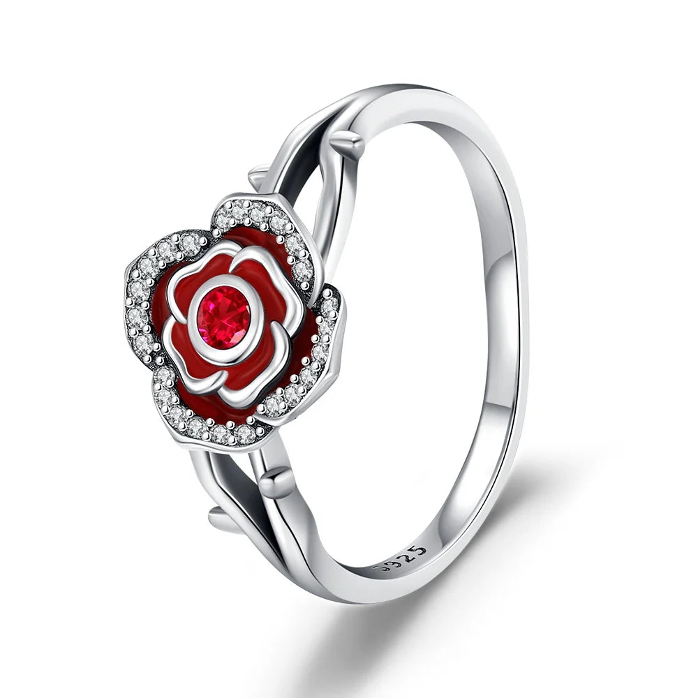 925 Sterling Silver Flower Rings