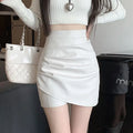 High-Waisted Faux Leather Mini Skirt