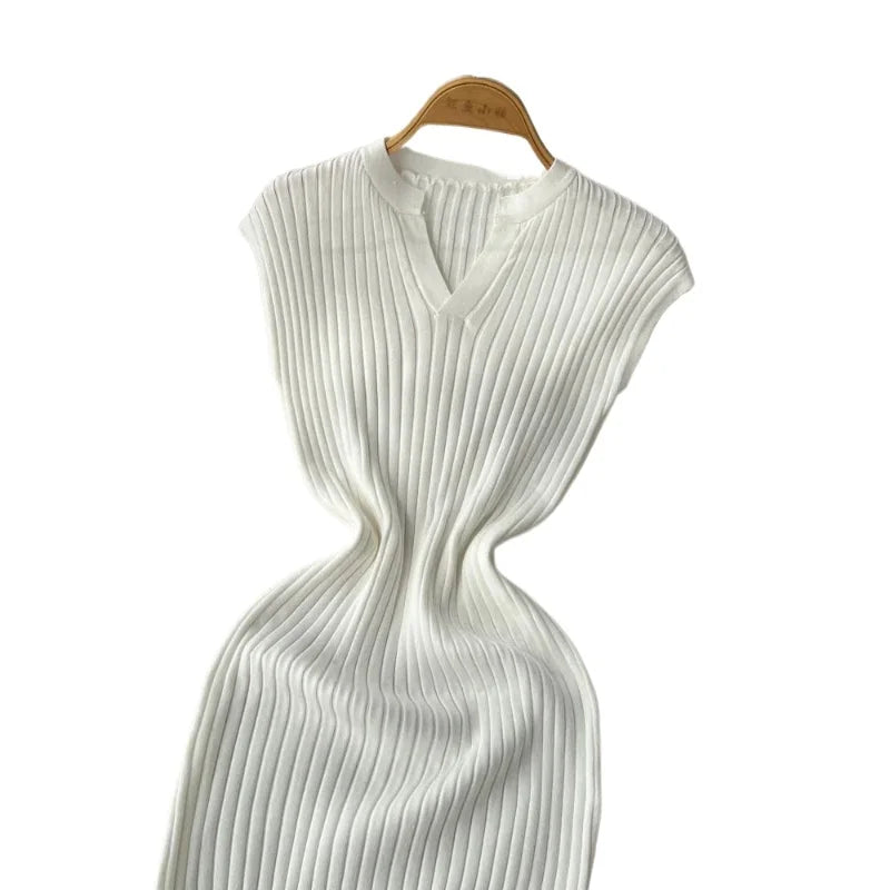 V-Neck Sleeveless Elastic Sundress