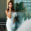 Feather Long Dress