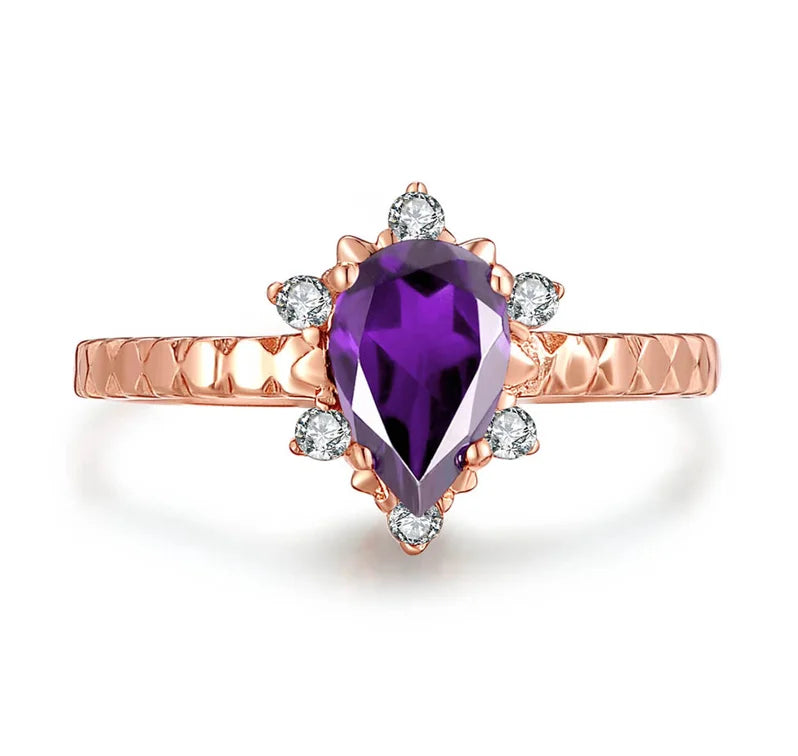 925 Sterling Silver Ring Garnet Gemstones Ring
