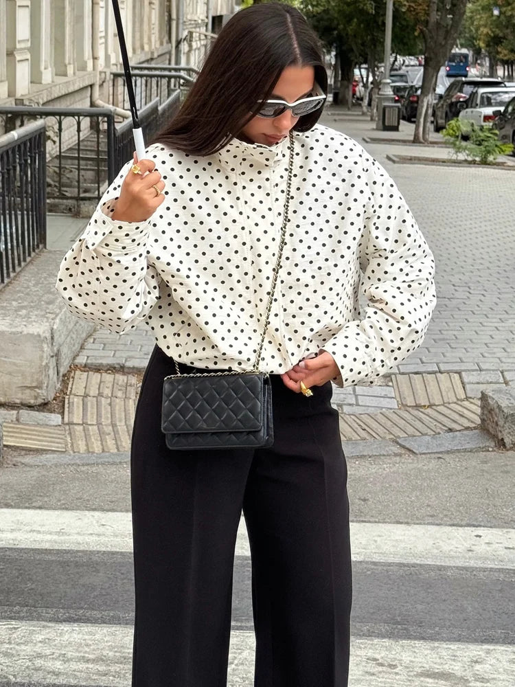 HH Polka Dot Print Short Coat
