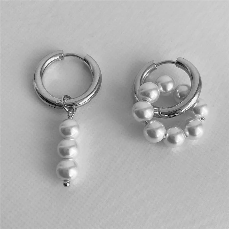 Geometric Irregular Stereo Heart-Shaped Earrings