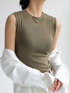 Round Neck Basic Sleeveless Tank