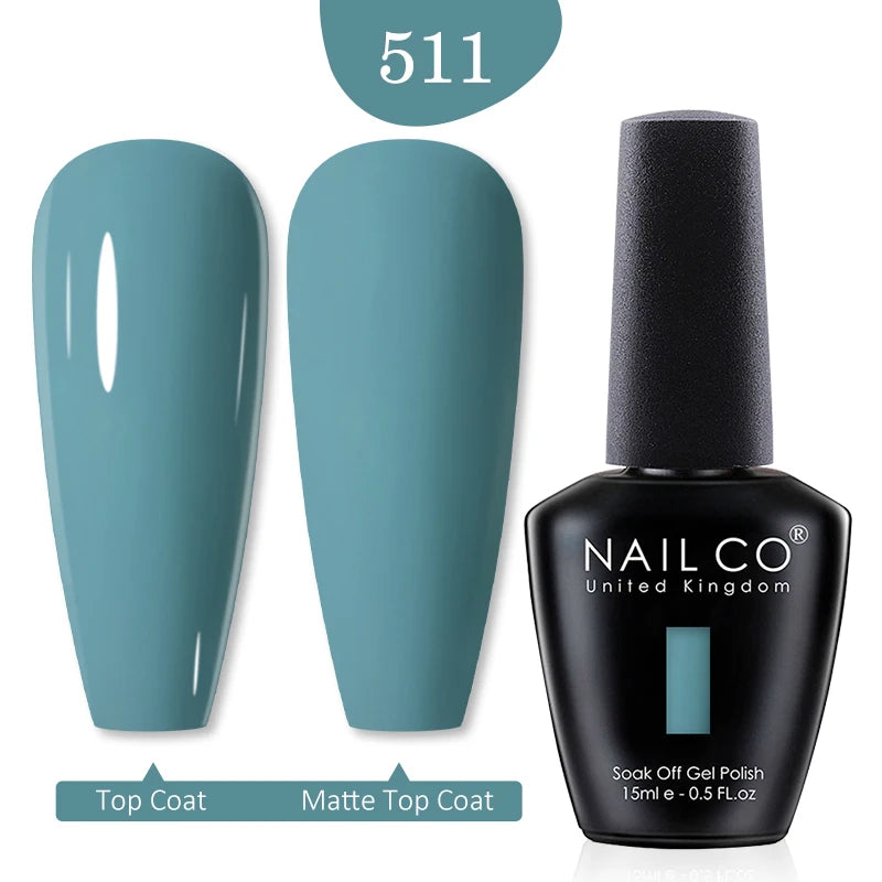 NAILCO 15ml Nail Gel Polish Winter Nude Colors Hybrid Gel Varnish Manicure UV Gel Nail Polish Primer Top Base Coat LED Nails Art