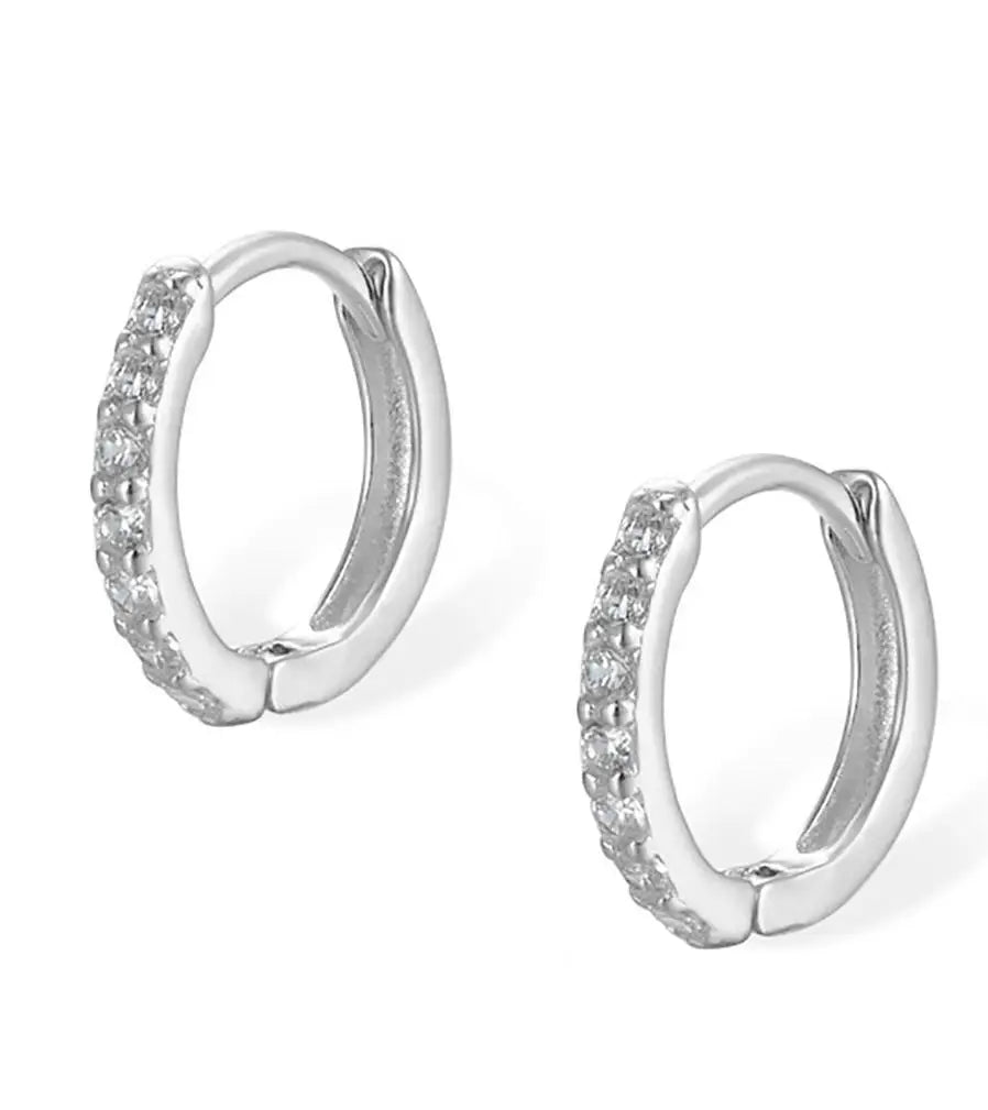 925 Sterling Silver Round Hoop Earrings