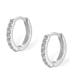 925 Sterling Silver Round Hoop Earrings