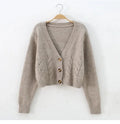 V Neck Cropped Cardigan