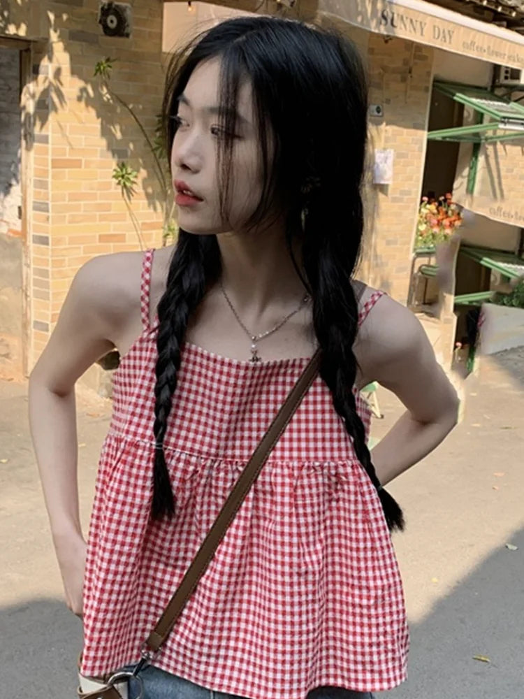 Red Plaid Camisole
