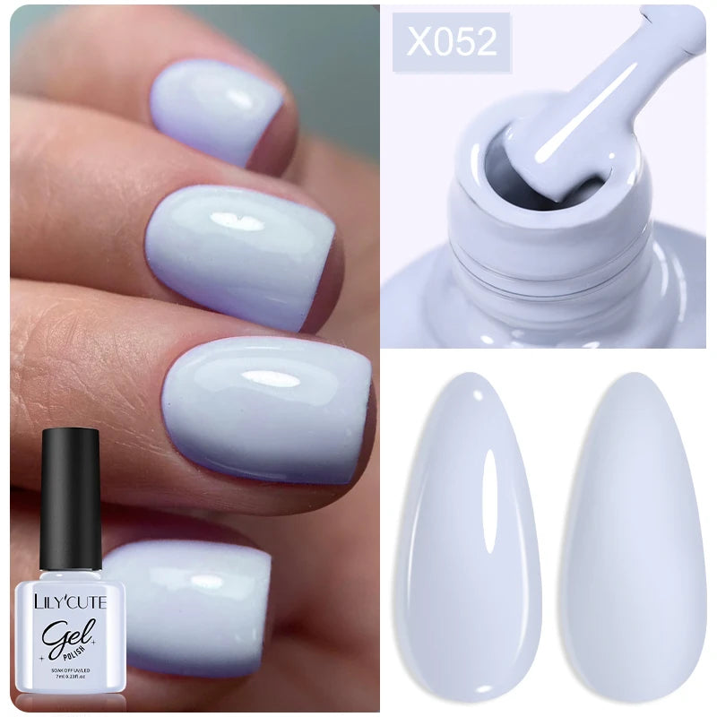 LILYCUTE 8ml Pink Dried Flower Gel Nail Polish Natural Flower Fairy Nail Art Gel Soak Off UV LED Painting Varnish For Nails DIY