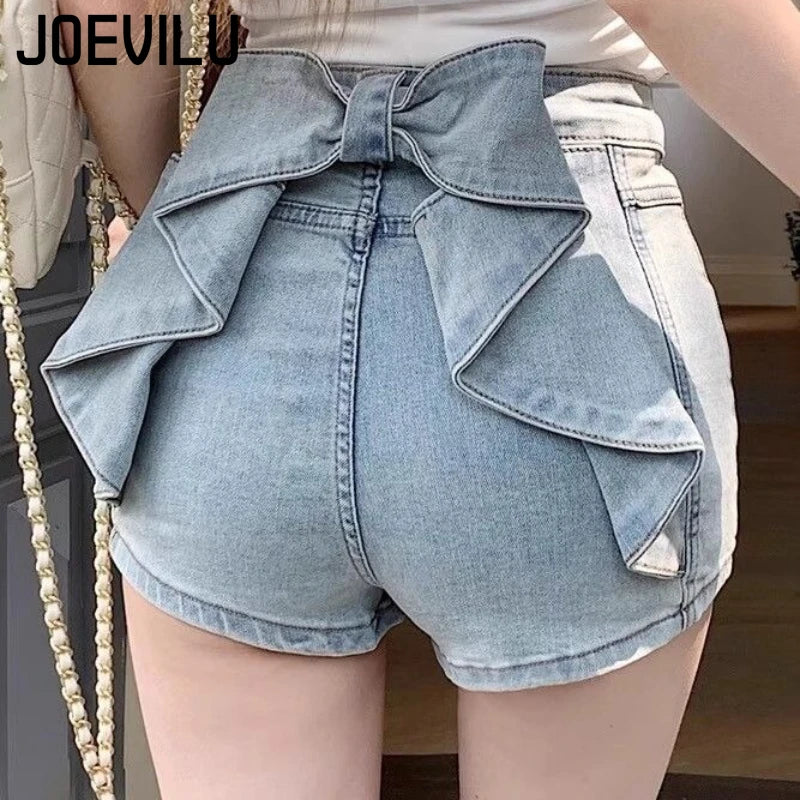 Bow Denim Shorts