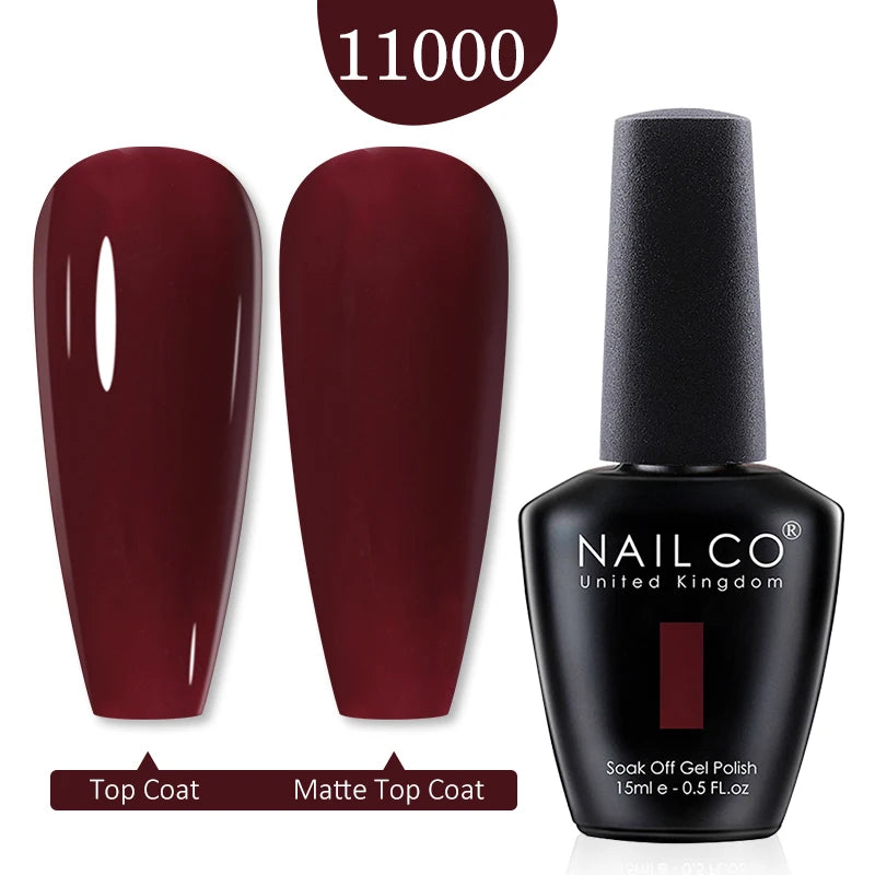 NAILCO 15ml Nail Gel Polish Winter Nude Colors Hybrid Gel Varnish Manicure UV Gel Nail Polish Primer Top Base Coat LED Nails Art