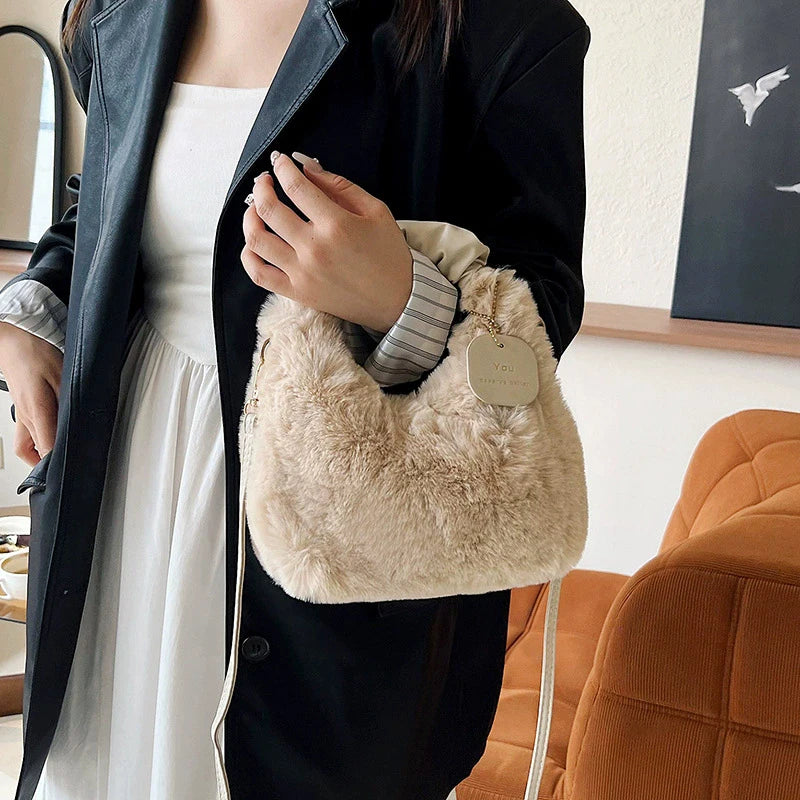Faux Fur Crossbody Bag