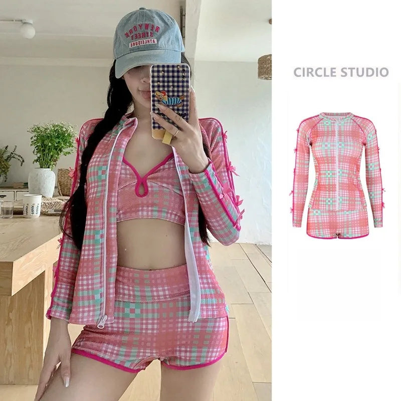 3pcs Long Sleeve Swimsuit