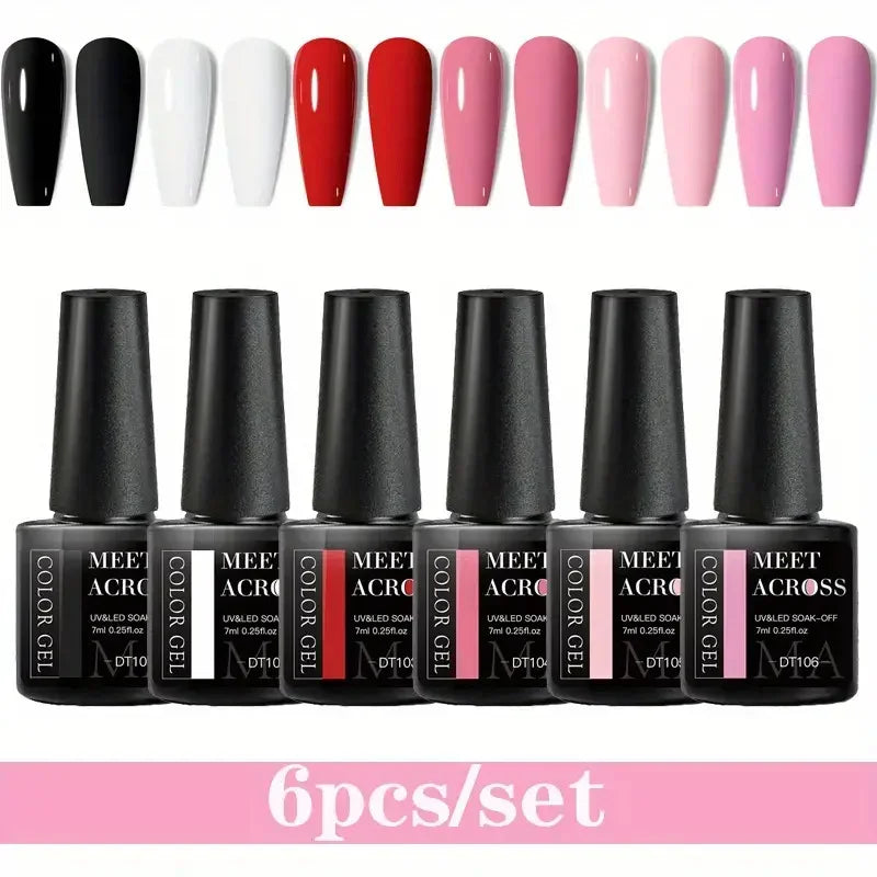 6Pcs Gel Nail Polish Set