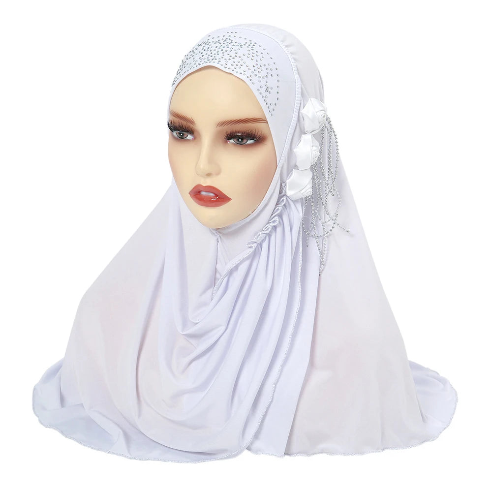 Newest Women's Hijabs with Diamon Floral Fashion Instant Islamic Muslim Turban Headscarf Classic Ladies Scarf Cap Shawls RIMAIRE
