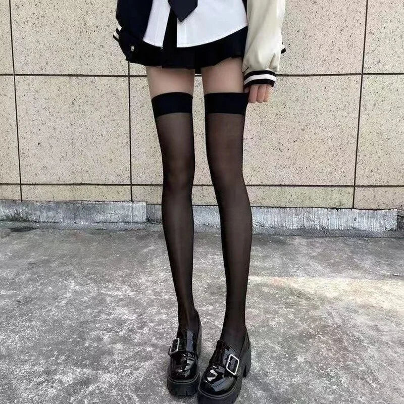 Lace Transparent Thigh High Socks