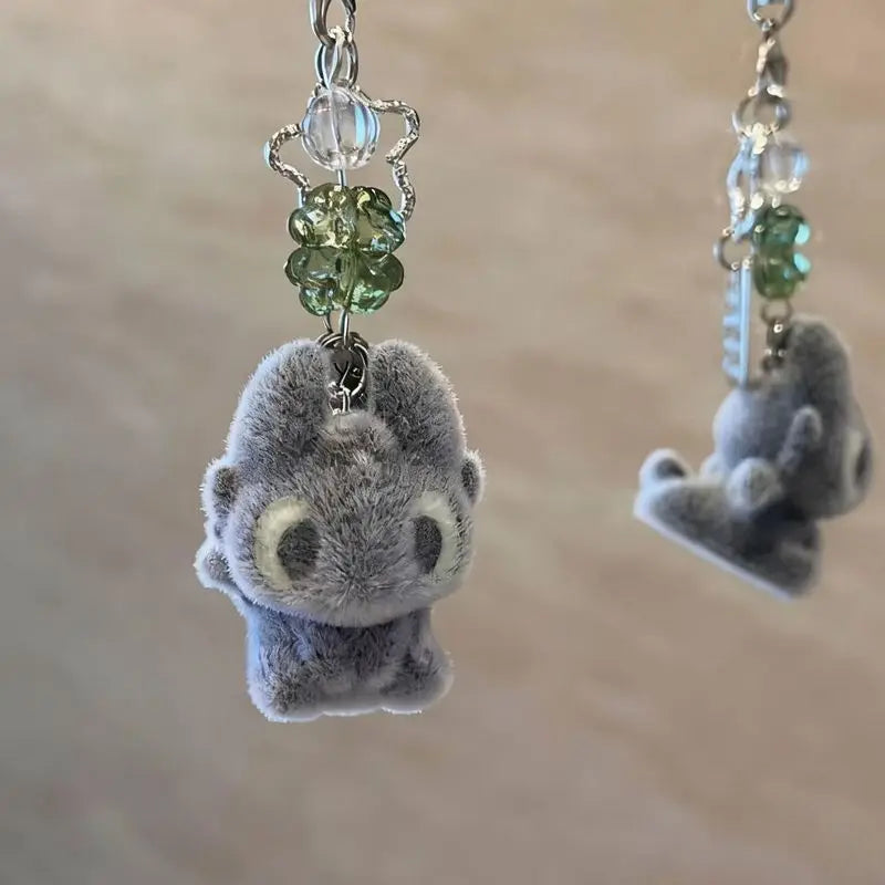 Cute Potdemiel Toothless And Light Fury Flocked Plush Cartoon Bag Pendant Keychain Decoration Doll Trendy Toys Surprise Gifts