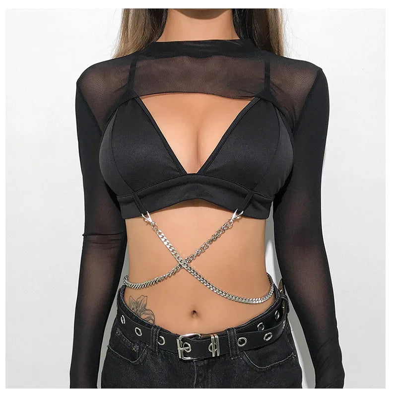 Mesh Sleeve T-Shirt