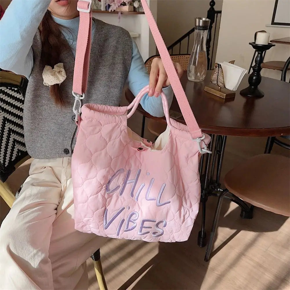 Chill Vibes Puffer Tote Bag