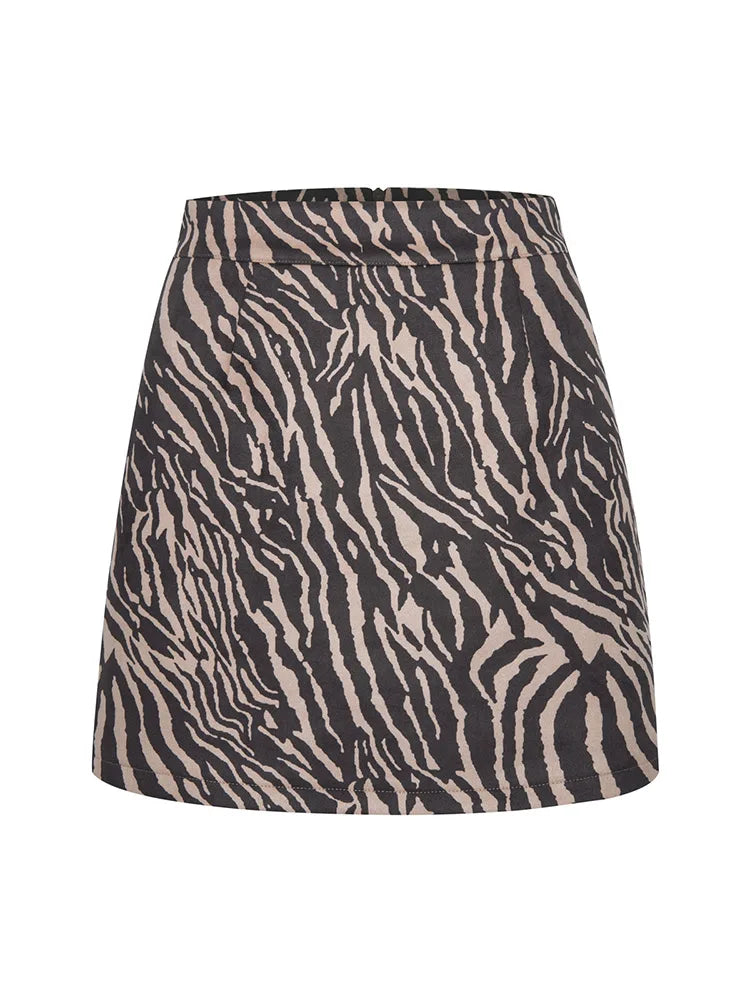 MiuKoMiYa A Line Suede Mini Skirt