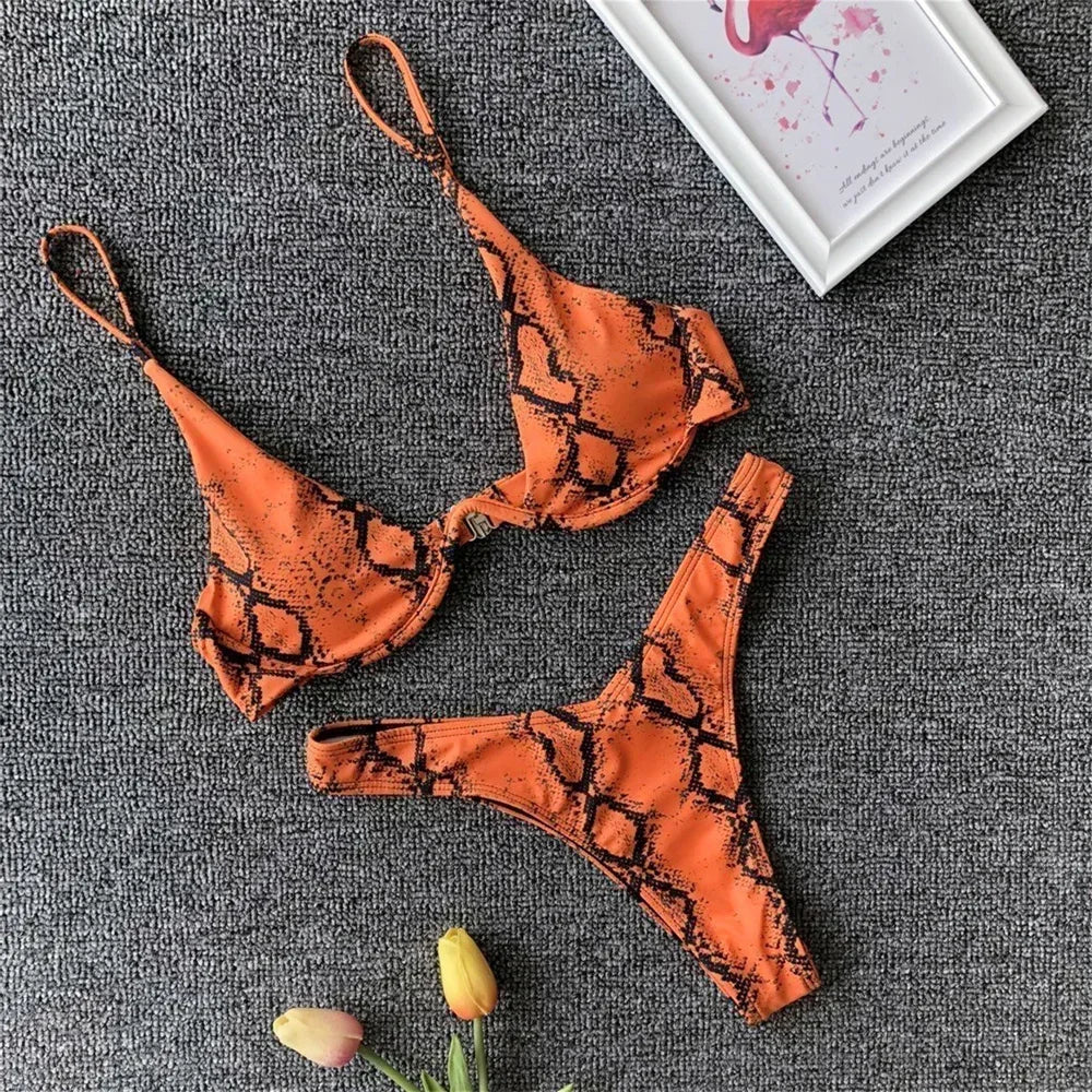 Snake Print Bikini
