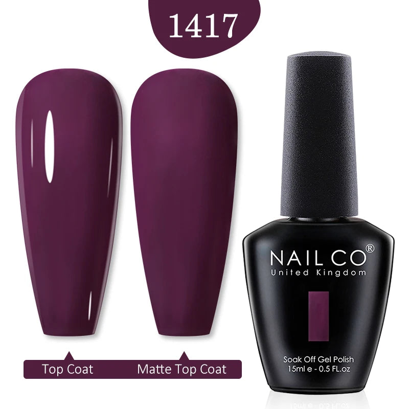 NAILCO 15ml Nail Gel Polish Winter Nude Colors Hybrid Gel Varnish Manicure UV Gel Nail Polish Primer Top Base Coat LED Nails Art